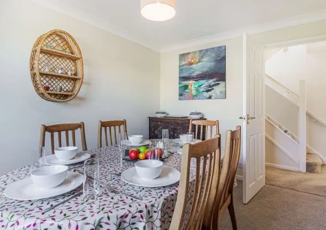 The dining room at Stewarts Retreat, Bude