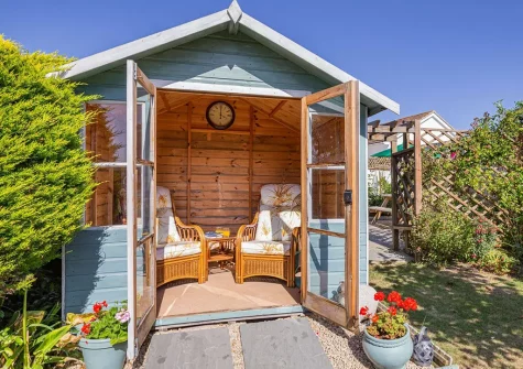 The summer house at Stewarts Retreat, Bude