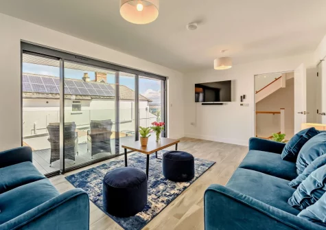 The living room at Stone Bay, Westward Ho!