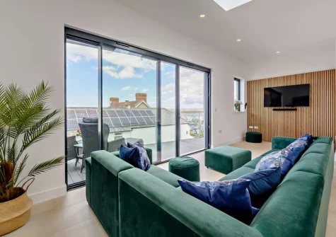 The living area at Stone Bay, Westward Ho!