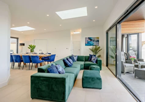 The living area at Stone Bay, Westward Ho!