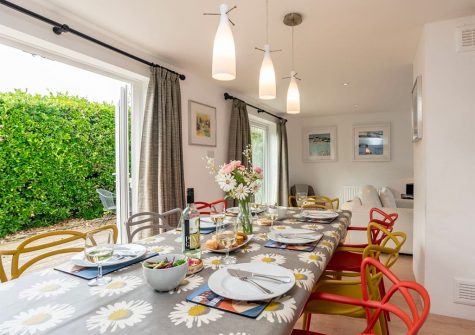 The dining area at Stone House, Perranporth