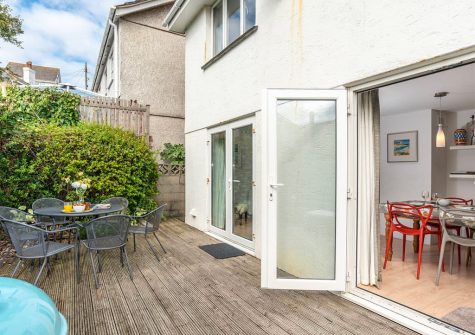The outdoor area at Stone House, Perranporth