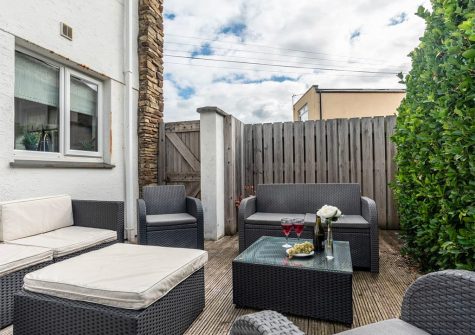 The outdoor area at Stone House, Perranporth