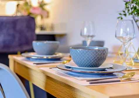 The dining area at Stonehaven at Woolmers House, Bickington