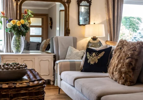 The living area at Stonewold, Buckland Brewer