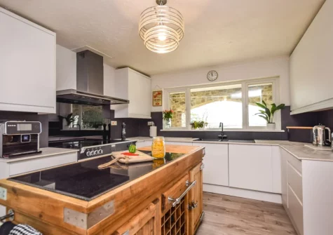 The kitchen at Stonewold, Buckland Brewer