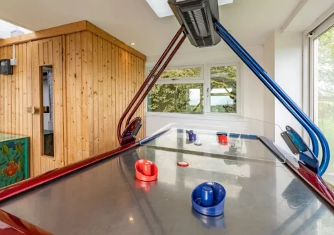 The sauna & games room at Stonewold, Buckland Brewer