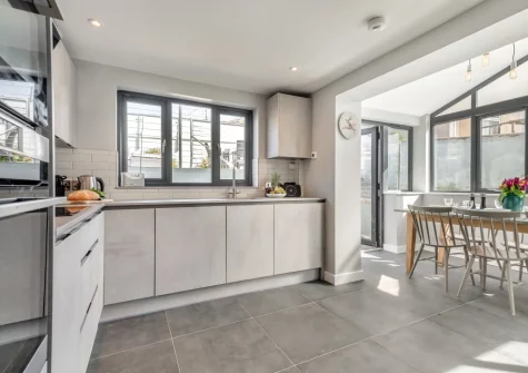 The kitchen at Stormgazer, Porthleven