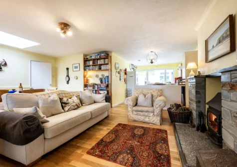 The living area at Stradav, Polzeath
