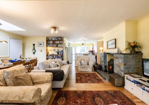The living area at Stradav, Polzeath