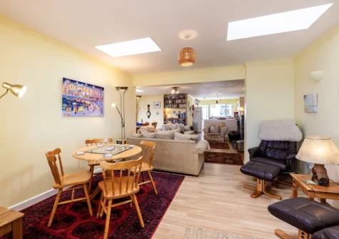 The living area at Stradav, Polzeath