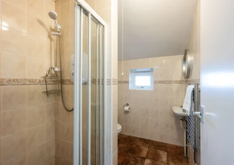 The first floor shower room at Stradav, Polzeath