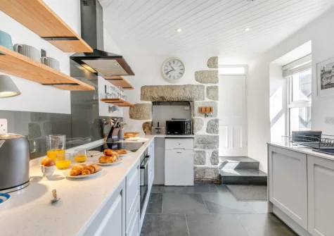 The kitchen at Suffolk Cottage, Porthleven