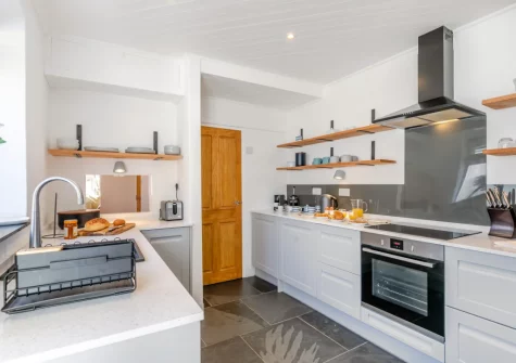 The kitchen at Suffolk Cottage, Porthleven