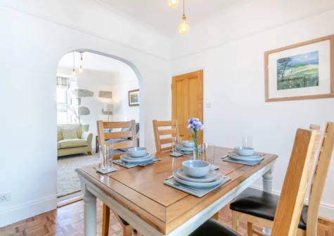 The dining room at Suffolk Cottage, Porthleven