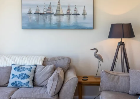 The living area at Sulima, Brixham