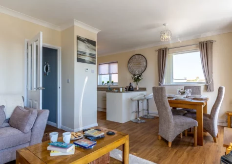 The living area at Sulima, Brixham