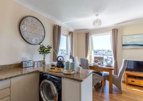 The kitchen & dining area at Sulima, Brixham