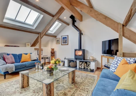 The living area at Summercombe, Berrynarbor