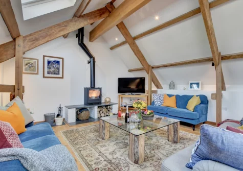 The living room at Summercombe, Berrynarbor