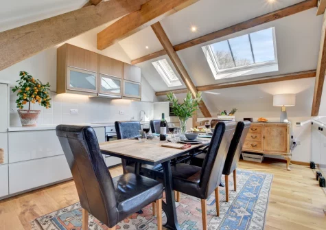 The kitchen & dining area at Summercombe, Berrynarbor