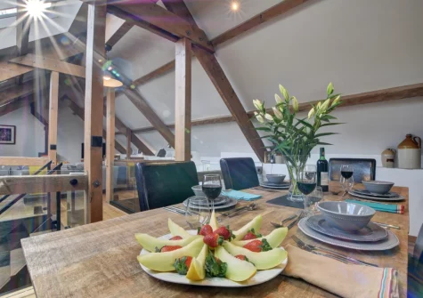 The dining area at Summercombe, Berrynarbor