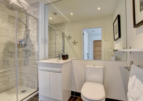 Bedroom #2 en-suite shower room at Summercombe, Berrynarbor