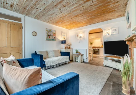 The living room at Sunbeam Cottage, Padstow