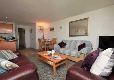 The living area at Sundowner, Nautilus, Westward Ho!