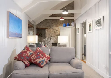 The living area at Sunny Corner, Mousehole