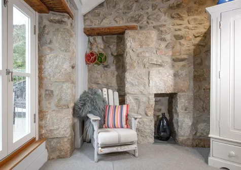 The living area at Sunny Corner, Mousehole
