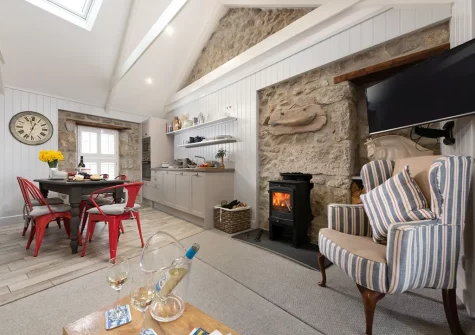 The living, dining area & kitchen at Sunny Corner, Mousehole