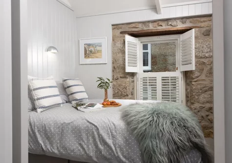 The bedroom at Sunny Corner, Mousehole