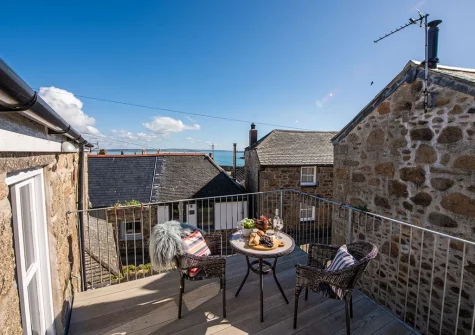 The balcony at Sunny Corner, Mousehole