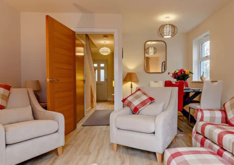 The living area at Sunny View, Appledore