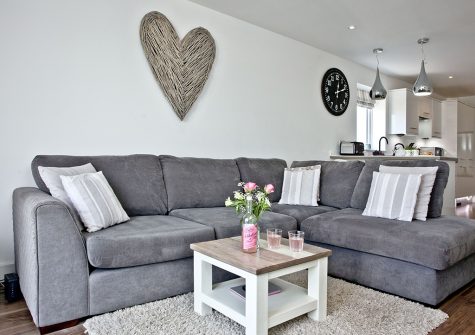 The living area at Sunnymead Penthouse, Exmouth