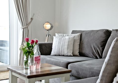 The living area at Sunnymead Penthouse, Exmouth