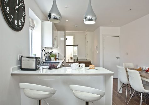 The kitchen at Sunnymead Penthouse, Exmouth