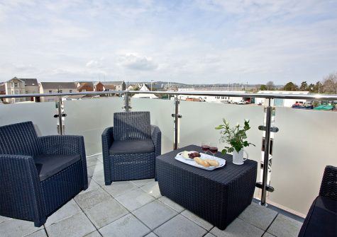 The balcony at Sunnymead Penthouse, Exmouth