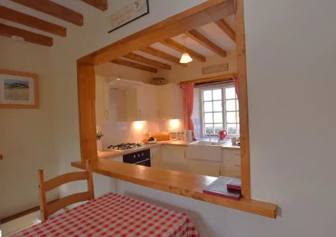 The dining are & kitchen at Sunnyside, Helstone