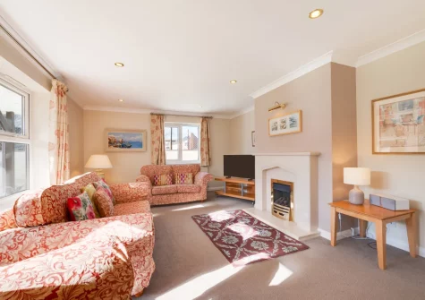 The living room at Sunnyside House, Shaldon