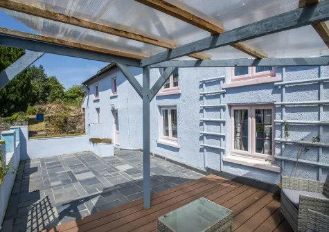 The patio at Sunnyside, North Molton