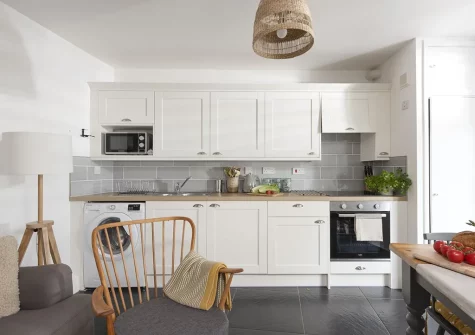 The open-plan kitchen at Sunrise, Mousehole