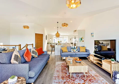 The living area at Sunset Bay, Appledore