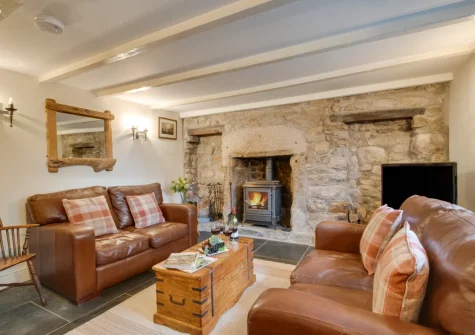 The living room at Sunset Farmhouse, Carnyorth