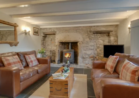 The living room at Sunset Farmhouse, Carnyorth