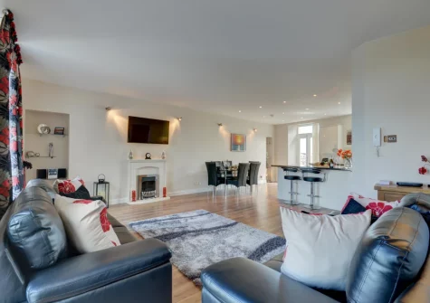 The living area at Sunset View, Ilfracombe