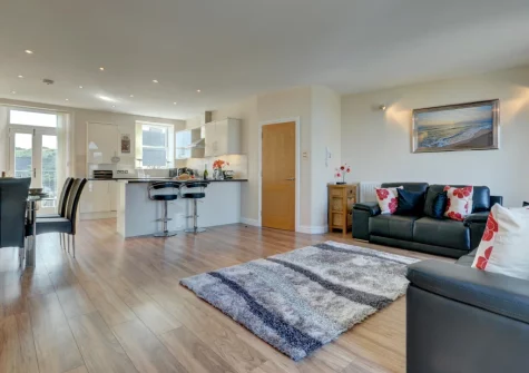 The living area at Sunset View, Ilfracombe
