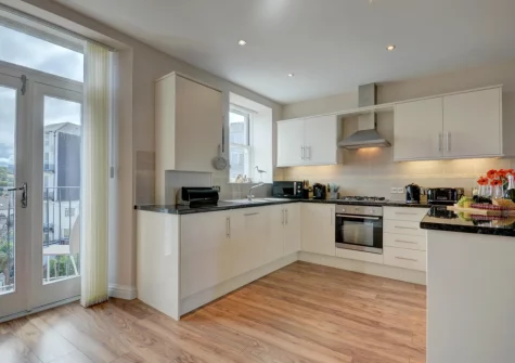 The kitchen at Sunset View, Ilfracombe